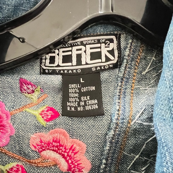 BERER COLLECTION Designer Embroidered Sequin Beaded Denham JACKET Size Large - Picture 7 of 10